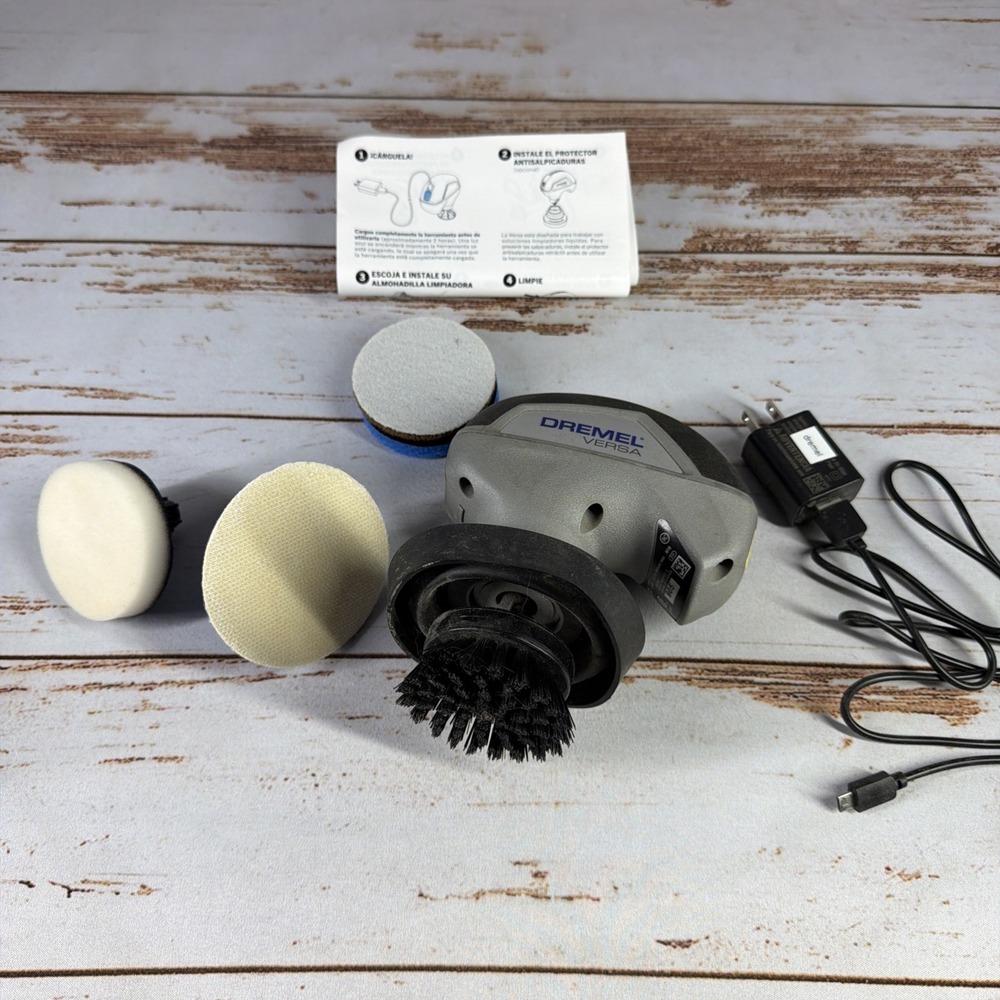 Dremel VERSA Cordless Power Scrubber Cleaning Tool Kit w/ Accessories Used